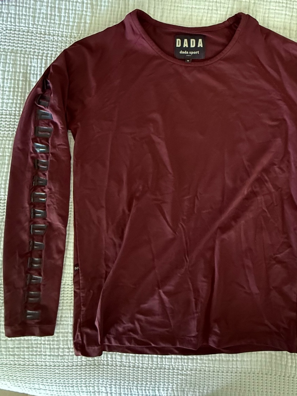 Dada Sport Women's Long Sleeve schooling shirt Burgundy. Size medium